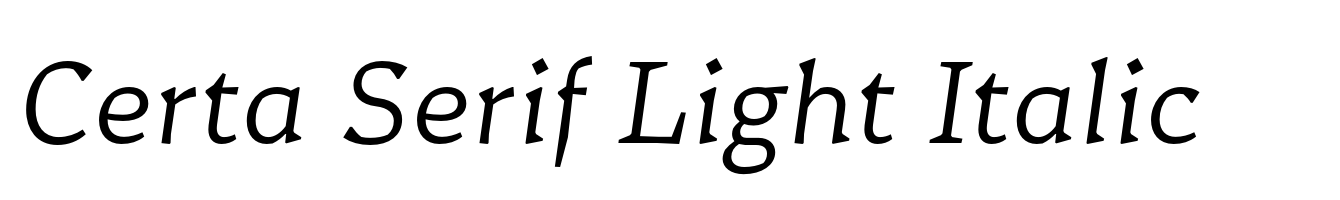 Certa Serif Light Italic